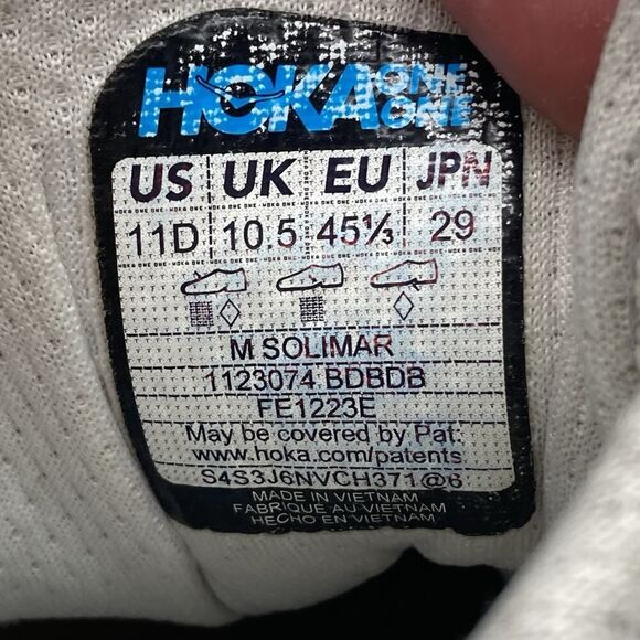 Mens Size 11D Hoka One One Solimar 1123074 BDBDB White Running Shoes Sneakers - Picture 10 of 10